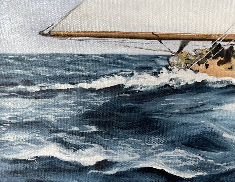Original Yacht Painting by Anna Zhdanyuk