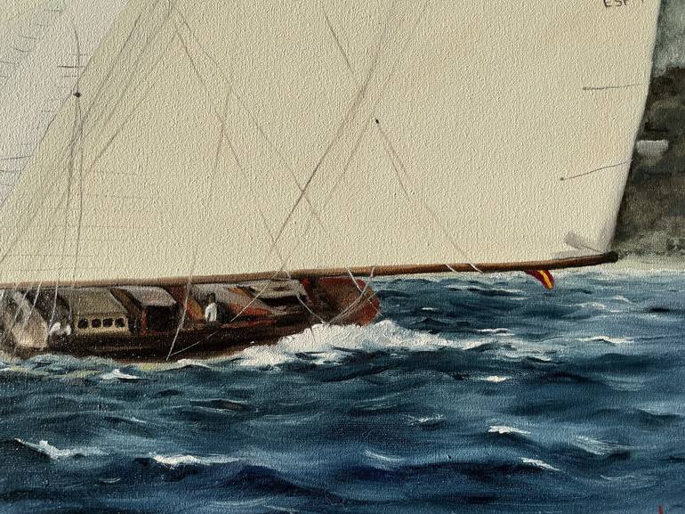 Original Contemporary Yacht Painting by Anna Zhdanyuk