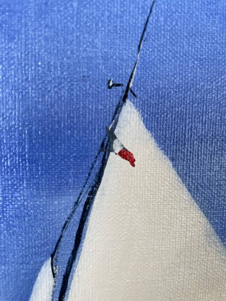 Original Yacht Painting by Anna Zhdanyuk