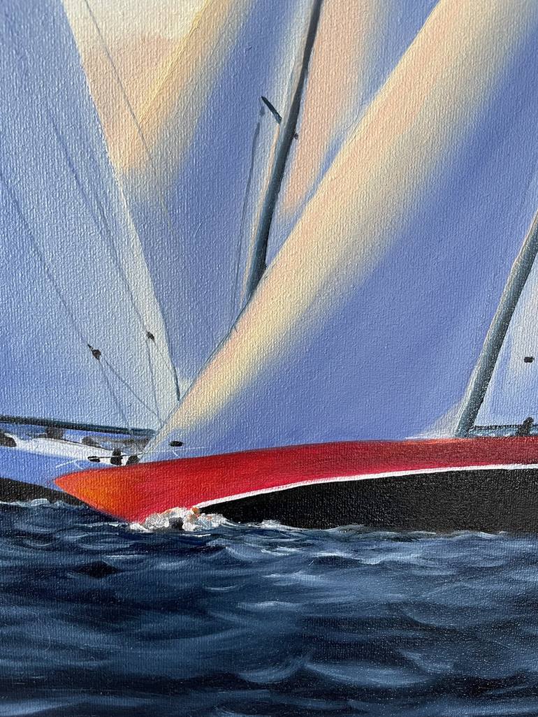 Original Yacht Painting by Anna Zhdanyuk