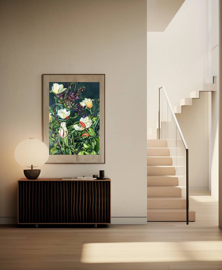 Original Contemporary Floral Painting by Anna Zhdanyuk