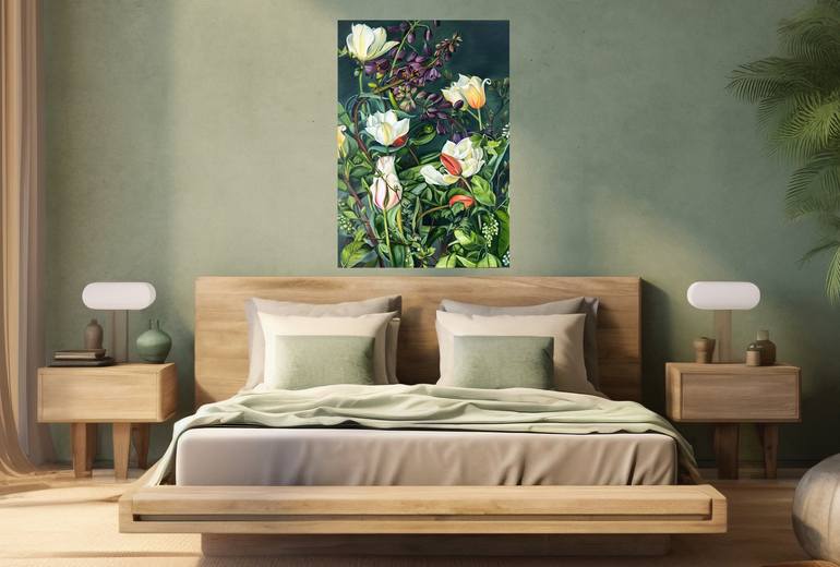 Original Contemporary Floral Painting by Anna Zhdanyuk