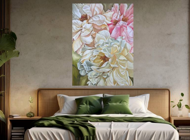 Original Abstract Floral Painting by Anna Zhdanyuk