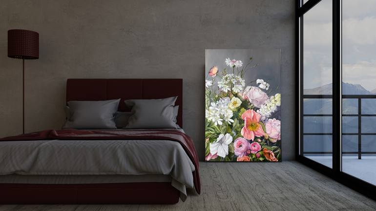 Original Contemporary Floral Painting by Anna Zhdanyuk