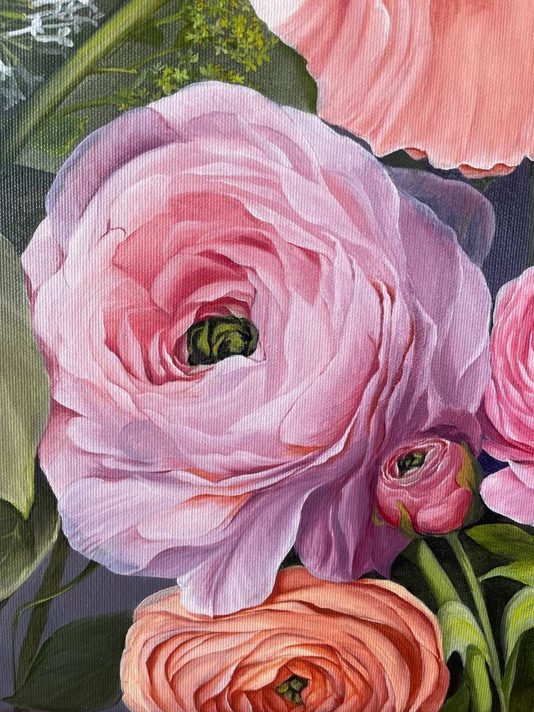 Original Contemporary Floral Painting by Anna Zhdanyuk
