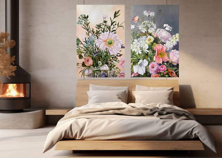 Original Contemporary Floral Painting by Anna Zhdanyuk