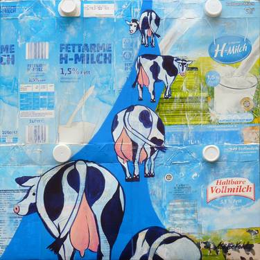 Print of Cows Paintings by Meike Kohls
