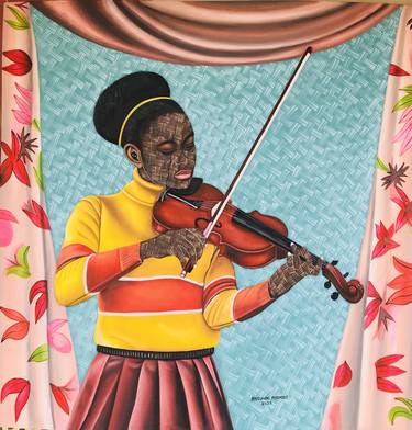 Girl with violin thumb