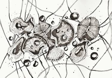 Original Abstract Expressionism Abstract Drawings by Taya Lizina