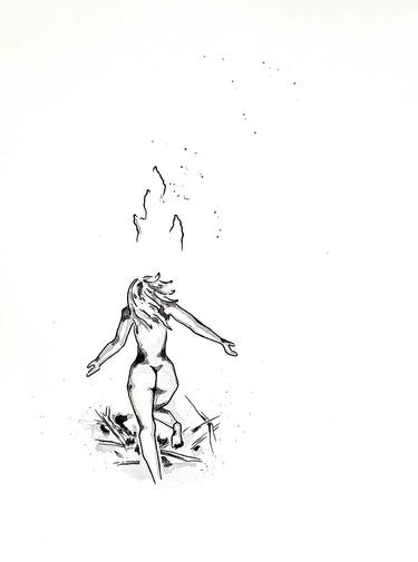 Original Expressionism Women Drawings by Taya Lizina