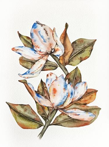 Print of Expressionism Floral Paintings by Taya Lizina