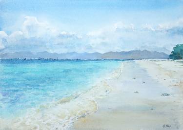 Print of Impressionism Beach Paintings by Jenny Klein