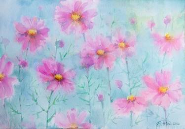 Original Abstract Floral Painting by Jenny Klein