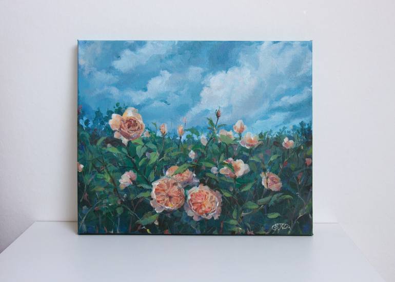 Original Impressionism Floral Painting by Jenny Klein