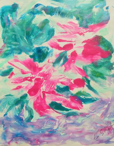 Original Abstract Expressionism Abstract Mixed Media by Lyubov Shovkun