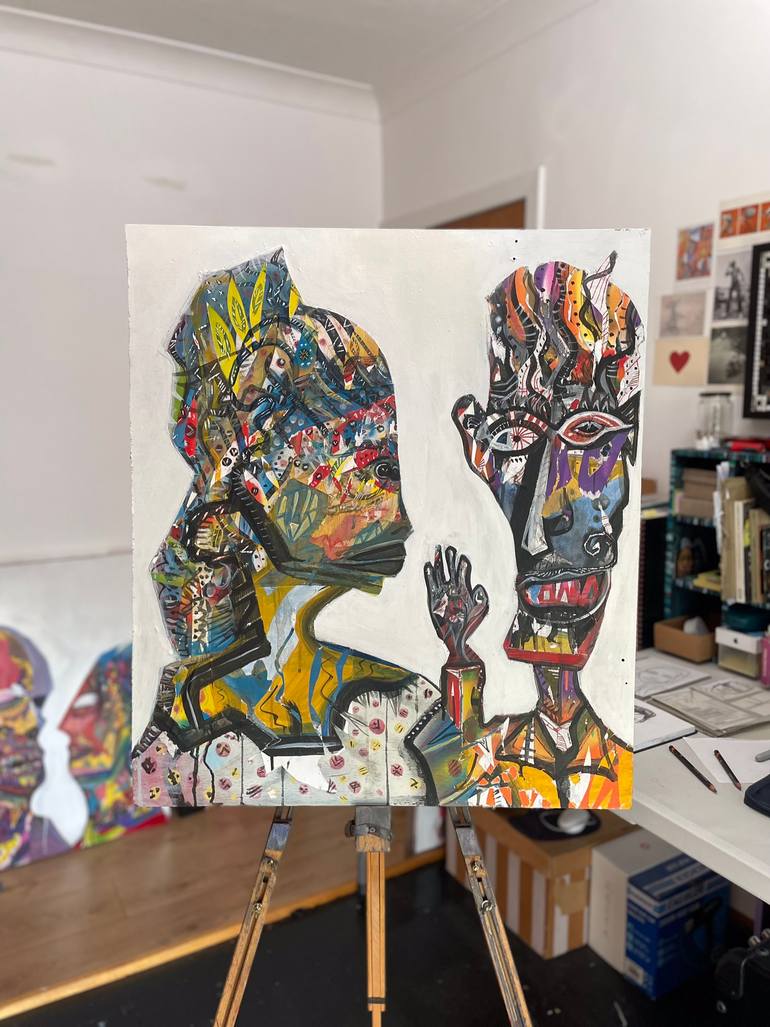 Original Abstract People Painting by - Pigeonfoot -