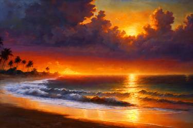 Serene Sunset on the Beach Nr.1, Lim.ed. av10/10 thumb