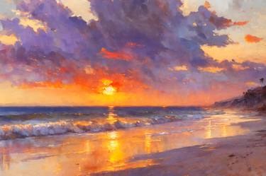 Serene Sunset on the Beach Nr.5, Limited Edition av. 10/10 thumb