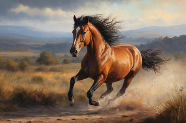 Print of Realism Horse Digital by Pablo Kliksberg