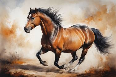 Print of Horse Digital by Pablo Kliksberg