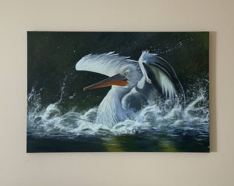 Original Realism Animal Painting by Olena Goroshko