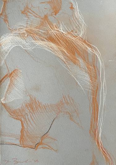 Original Portraiture Nude Drawings by Noé Badillo