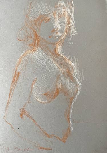 Original Figurative Nude Drawings by Noé Badillo