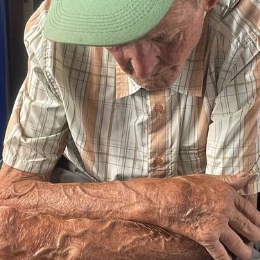Old Man Sleeping, Romania thumb