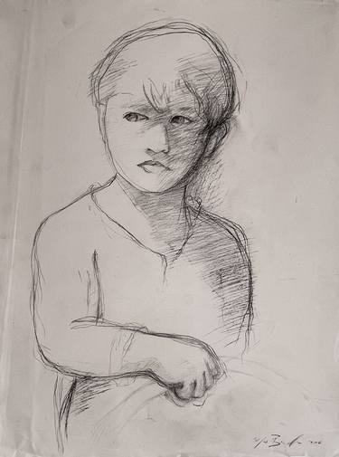 Original Expressionism Portrait Drawings by Noé Badillo