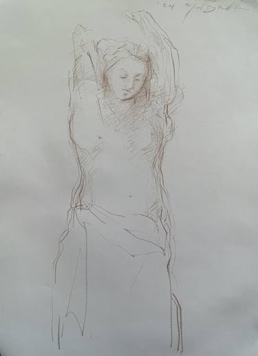 Original Figurative Nude Drawings by Noé Badillo
