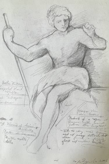 Original Bauhaus Classical Mythology Drawing by Noé Badillo