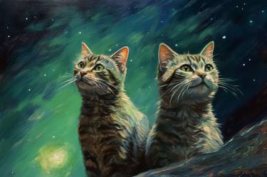 Stargazing Cats From The Planet Venus thumb