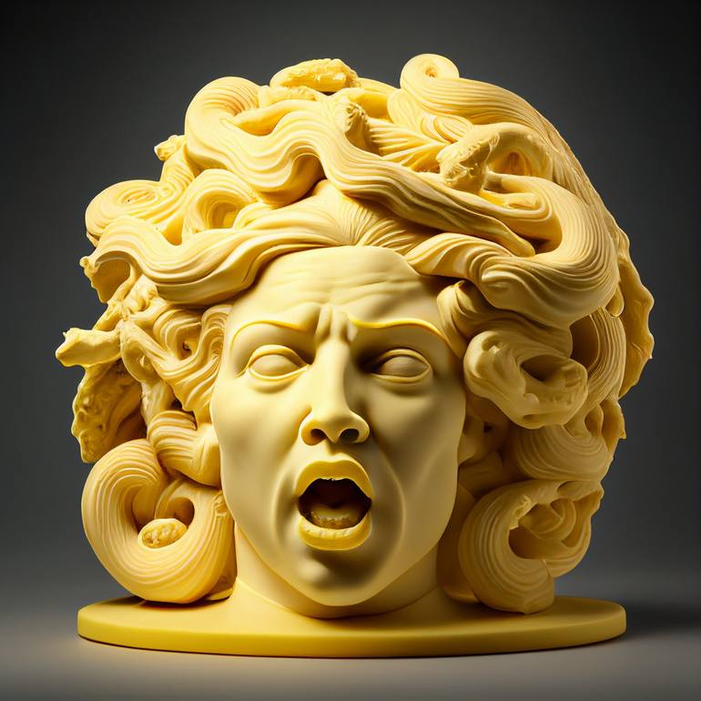 Butter Sculpture Of Medusa's Head