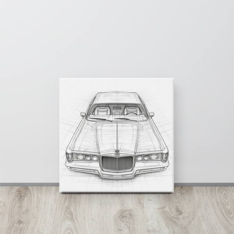 Original Abstract Car Printmaking by Samet Nail Çoban