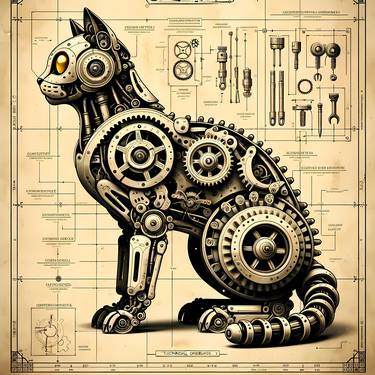 Mechanical Majesty: The Steampunk Feline thumb