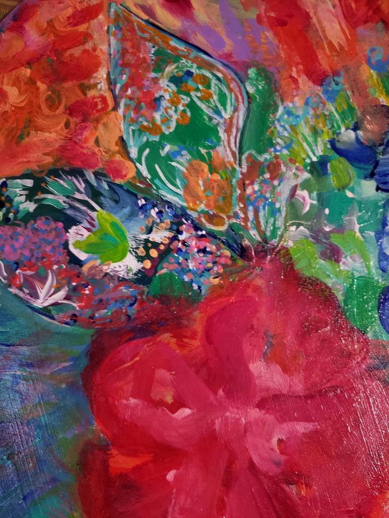 Original Abstract Floral Painting by Shannon Irwin