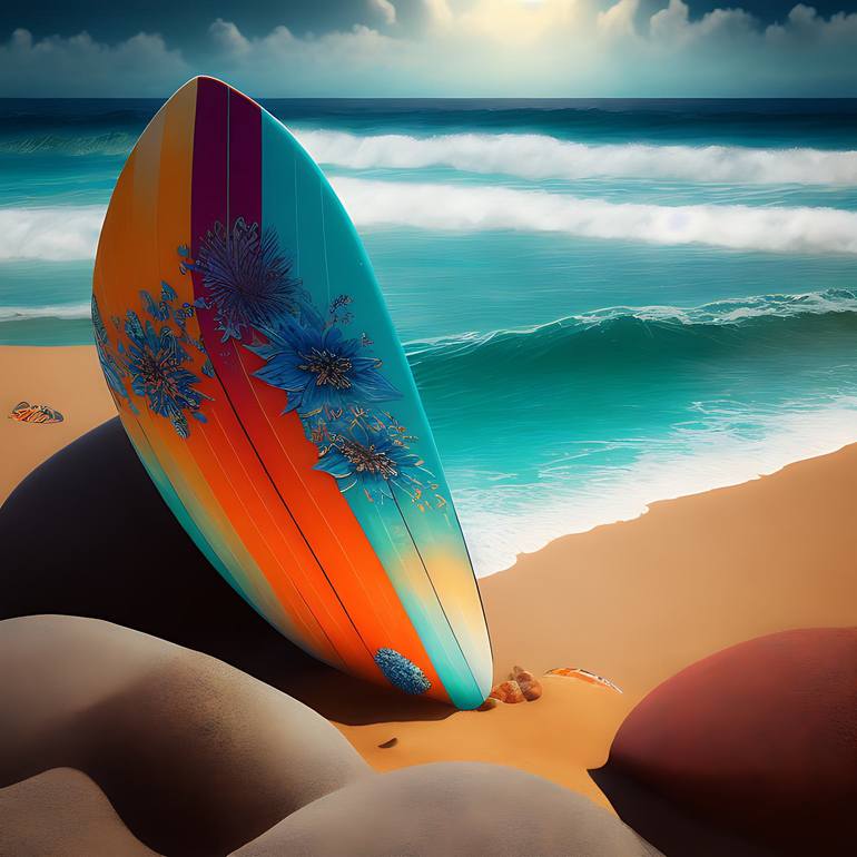Original Conceptual Beach Digital by Nancy Smith