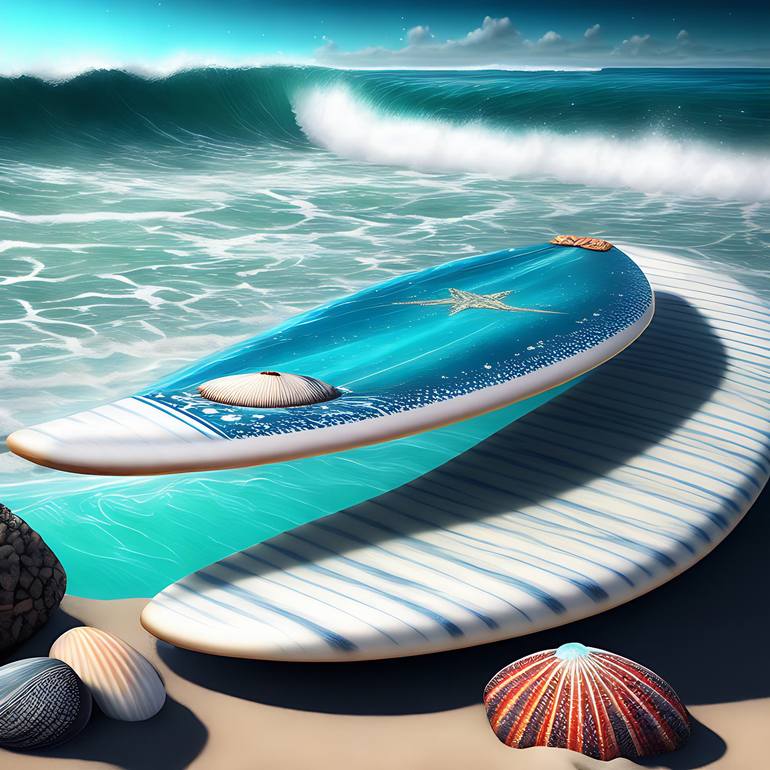 Original Conceptual Beach Digital by Nancy Smith