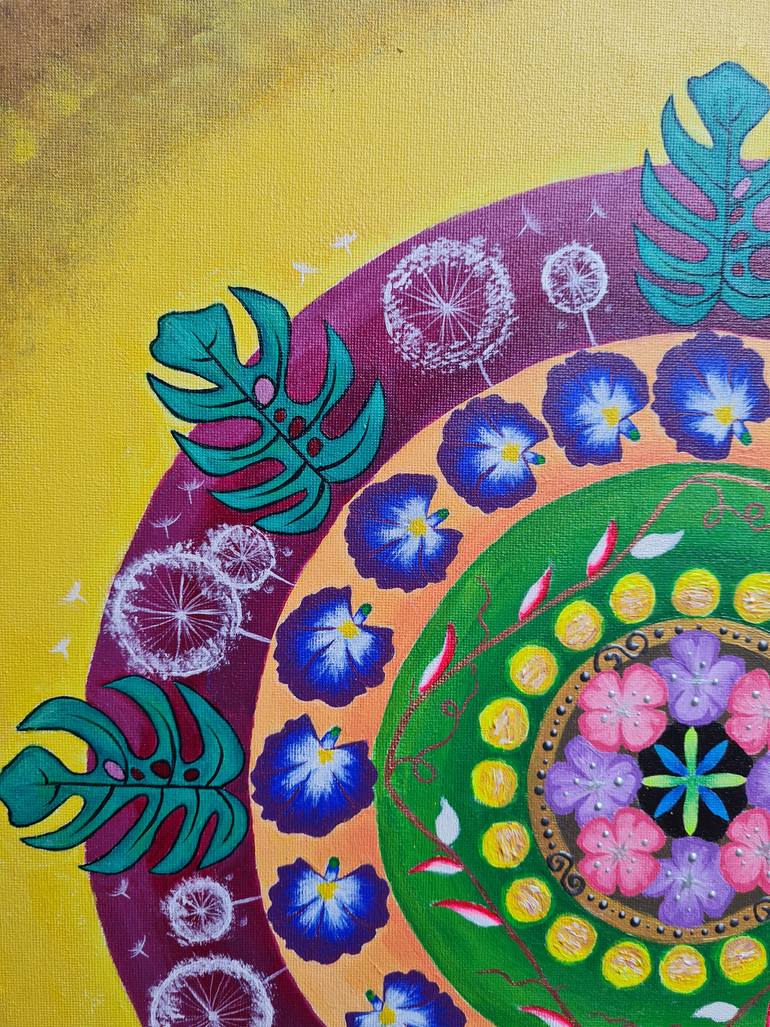 Original Art Deco Religion Painting by Kai Yein Ho