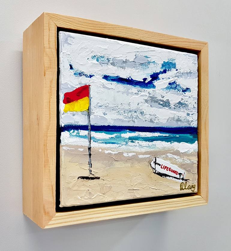 Original Beach Painting by DEBORAH LANG