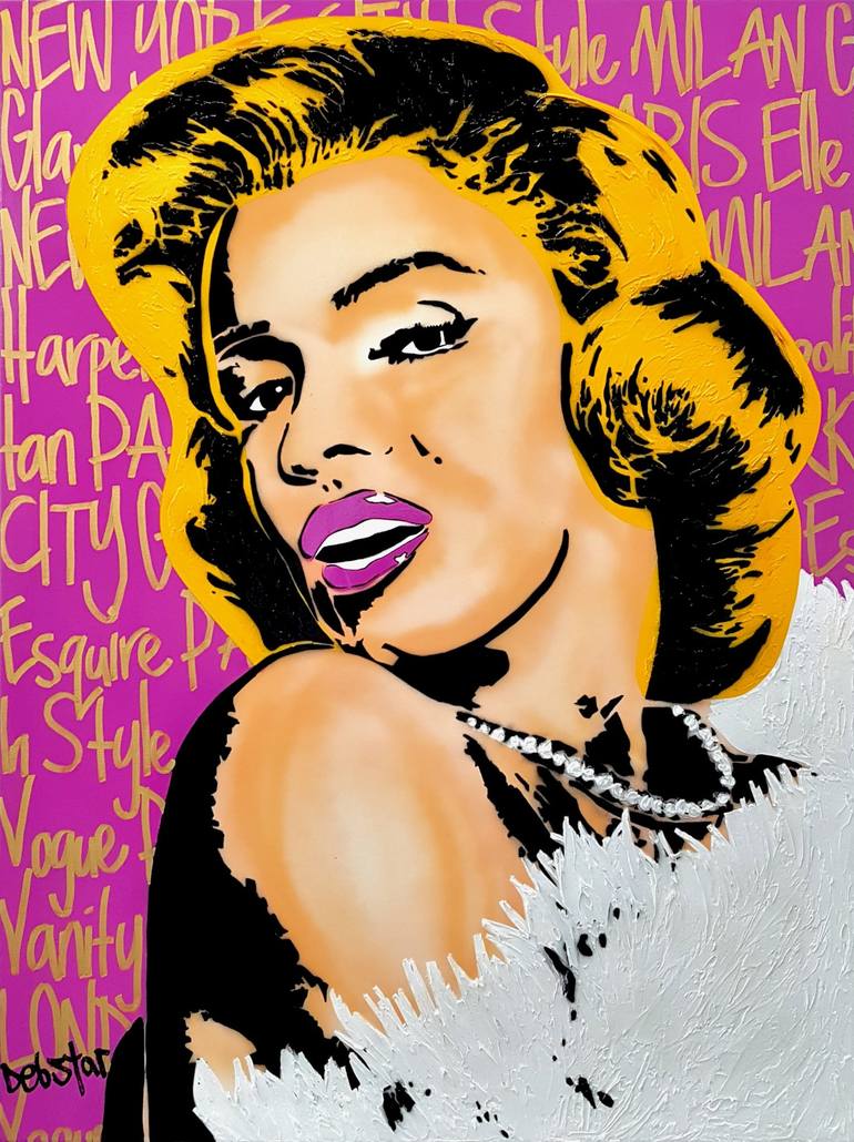 Marilyn Monroe Style Icon Painting by DEBORAH LANG