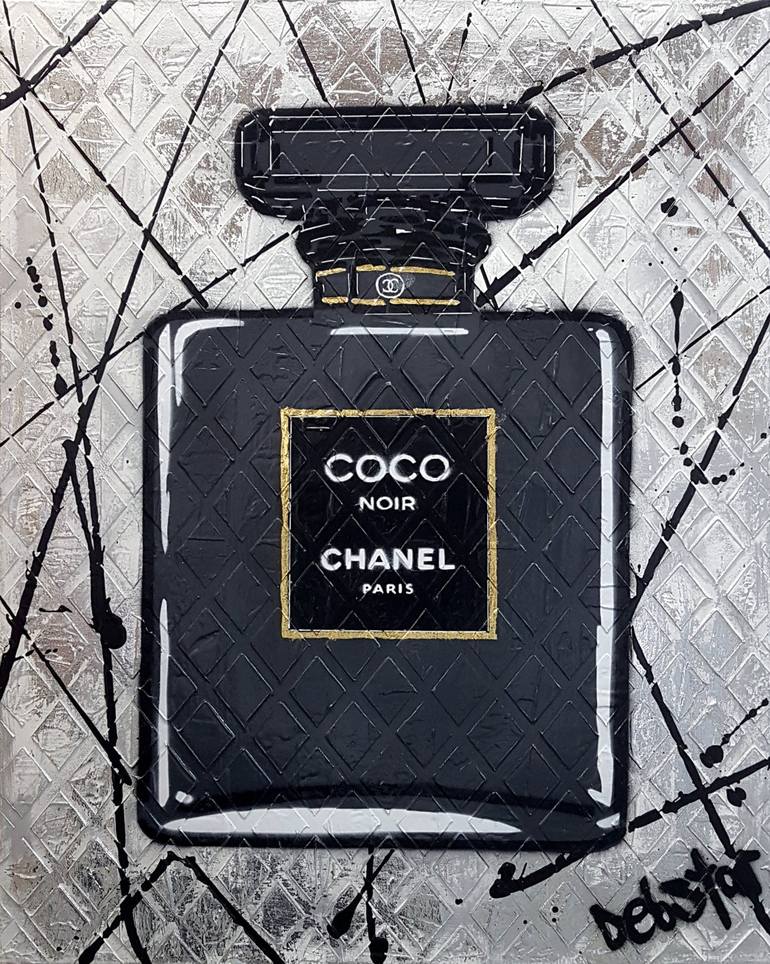 Chanel Coco Noir Perfume' Urban Pop Art Painting by DEBORAH LANG