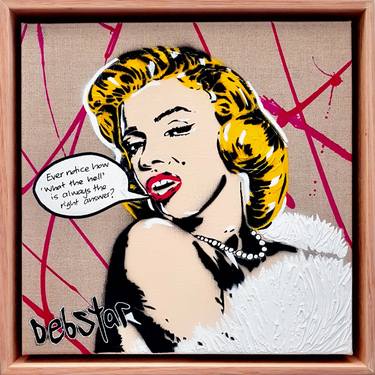 'Marilyn Monroe Life Tips 3' 33.5cm Square Oak Framed Pop Art thumb