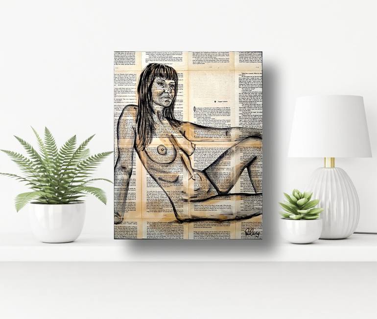 Original Modern Nude Painting by DEBORAH LANG