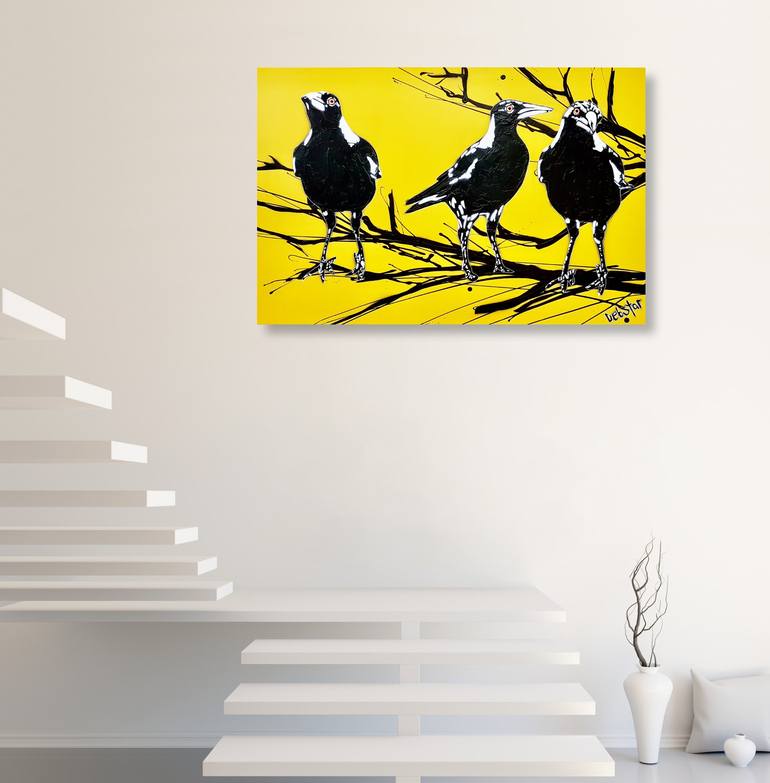 Original Modern Animal Painting by DEBORAH LANG