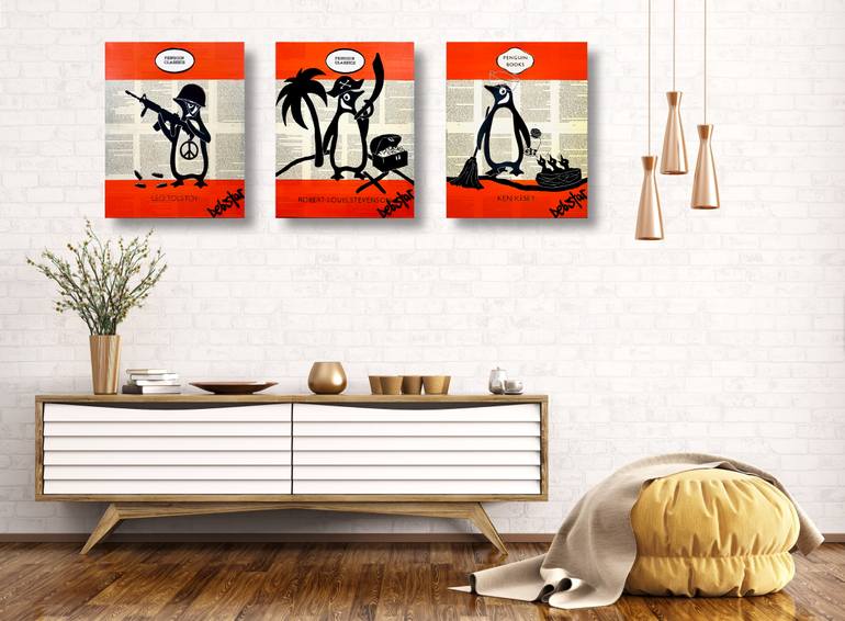 Original Black & White Animal Painting by Deborah Lang