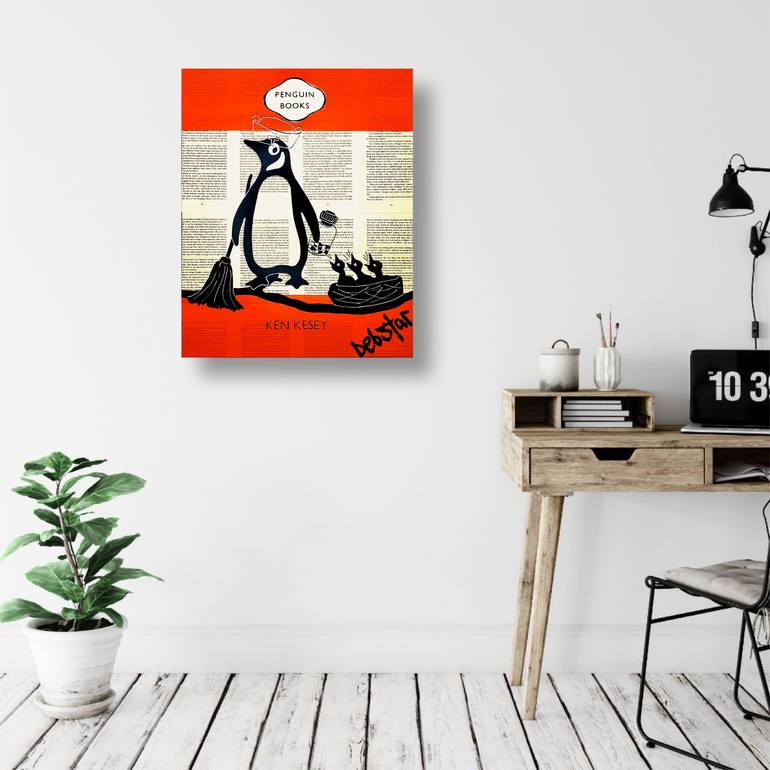 Original Black & White Animal Painting by Deborah Lang