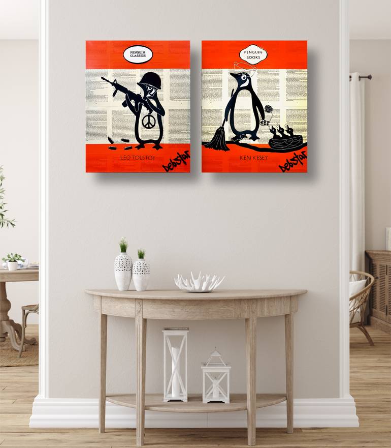 Original Black & White Animal Painting by Deborah Lang