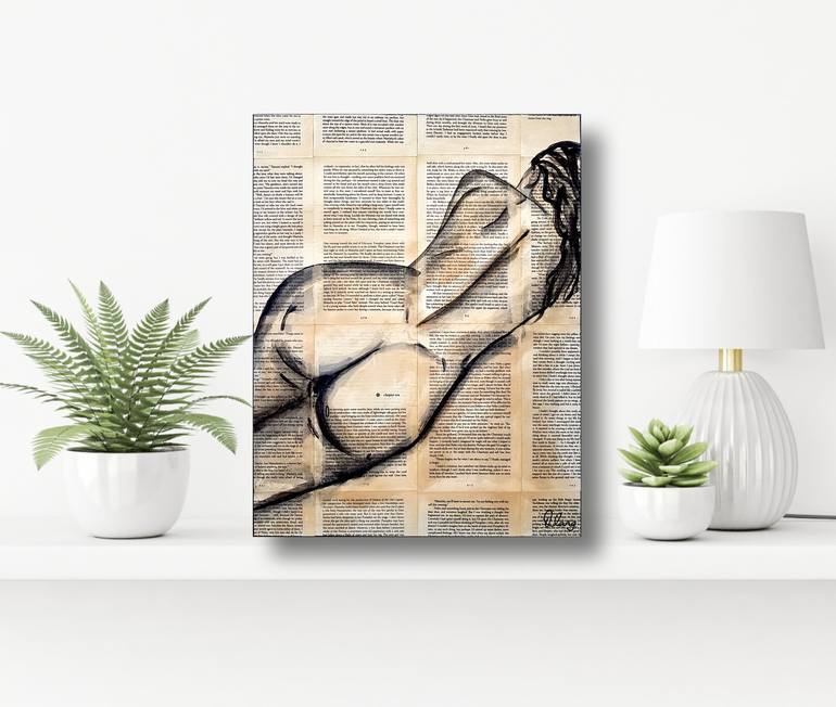 Original Modern Nude Painting by DEBORAH LANG