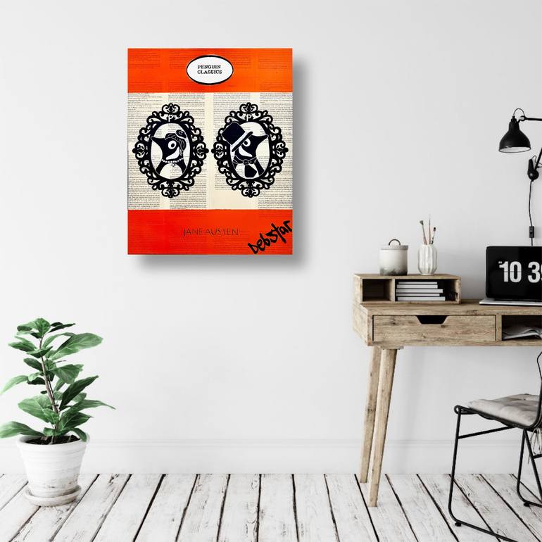 Original Black & White Animal Painting by Deborah Lang